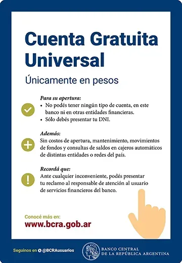 Afiche Cuenta gratuita universal